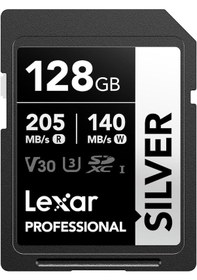 Resim Lexar 128 GB Silver Plus SD Uhsı V30 U3 205 MB/s Hafıza Kartı 