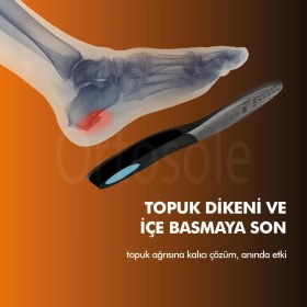 Resim Ortosole OS200 | Düz Tabanlık, İç Basma Önleyici, Kemer Destekli, Plantar Fasiit İç Tabanlık 