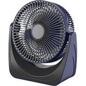 Resim Taşınabilir Masa Vantilatörü 360 Ayarlanabilir Ve 5 Hız Mavi Usb İle Çalışır 