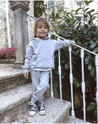 Resim ella baby Gri Kız Erkek Bebek Alt Üst Eşofman Takımı 
