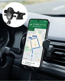 Resim Araç İçi Telefon Tutucu Havalandırma Izgara Telefon Standı Siyah 