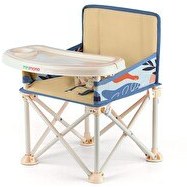 Resim Minimono Plus Portatif Yükseltici Katlanabilir Mama Sandalyesi Bej - Flora 