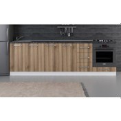 Resim Minar 270 Cm Mutfak Dolabı Beyaz Dore 270-D6-Alt Modül Beyaz 