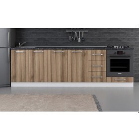 Resim Minar 270 Cm Mutfak Dolabı Beyaz Dore 270-D6-Alt Modül Beyaz 