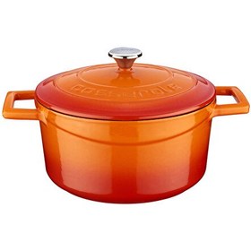 Resim Lava Döküm Folk 20 CM Yuvarlak Turuncu Tencere LV Y TC 20 K1 O 