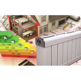 Resim Alurad Alüminyum Panel Radyatör Çiğdem 600 x 8 Ral 9010 Kırık Beyaz 