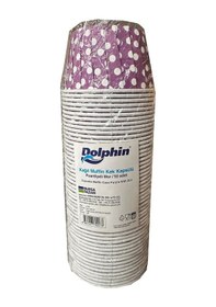 Resim Dolphin Muffin Kağıt Karton Mor Puantiyeli Cupcake Kek Kalıbı Kapsülü Kabı - 50 Adetlik 3 Paket 
