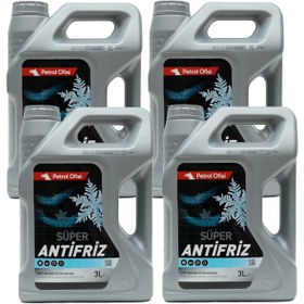 Resim Petrol Ofisi Konsantre Süper Antifriz Yeşil 3 Litre X 4 Adet 