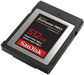 Resim SanDisk Extreme PRO CFexpress Hafıza Kartı Tip B 512 GB (1700 MB/s'ye kadar okuma hızı, RAW 4K video, XQD uyumluluğu, RescuePro Deluxe kurtarma yazılımı) 