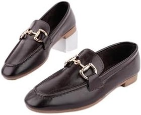 Resim Muggo STRİDE Metal Tokalı Kadın Günlük Loafer Ayakkabı 