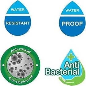 Resim Zethome Evdy Banyo Duş Perdesi 4954 Çift Kanat Karma 2X110x200 