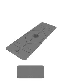 Resim Gymo Hizalamalı 6mm TPE Yoga Matı Pilates Minderi Diz Dirsek Koruyucu Matlı Set Gri 