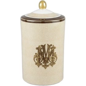 Resim Mikasa Moor P123.813163 Micasa Desenli Ekru Porselen Kavanoz 15x26cm 