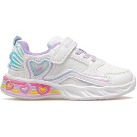 Resim BUCKHEAD Berry Kız Çocuk Hafif Işıklı Sneaker Spor Ayakkabı 25k Buck3046 Beyaz Beyaz 