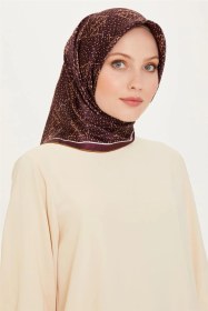 Resim Armine Monogram Desenli Twill Saf İpek Eşarp 9228d 80 Çok Renkli 