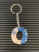 Resim GultekinShop Epoksi Nazar Boncuklu O Harfi Hediyelik Harf Anahtarlık 