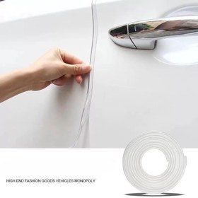 Resim 1pc PVC Araba Kapı Kenarı Koruyucu, Şeffaf Çarpışma Bantı, Çizik Dirençli Koruyucu Trim, Araç Kapı Köşesi Koruma ile Oto Çarpma ve Çarpılma Önleme için 