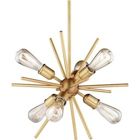 Resim Kirpi 6 Lı Eskitme Modern Avize 