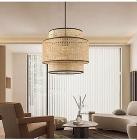 Resim Homing Modern Serisi Hazeran Rattan Sarkıt Avize Ayd-3336 Rattan 