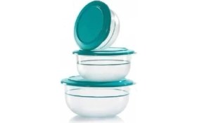 Resim Tupperware Kristalin Kase 2'li Set 1.1lt-2.1lt Gizemli Yeşil 