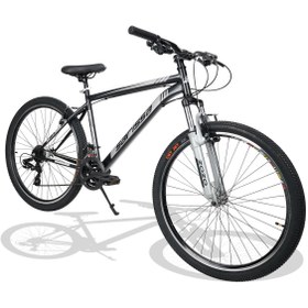 Resim SARİSSA BİSİKLET Sarissa Moon 26" Jant MTB Ön Amortisörlü Shimano 21 Vites Wake Gidon V Fren Dağ Bisikleti Siyah Gri 