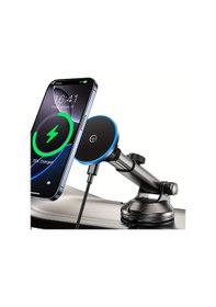 Resim Gateesat 1 Parça Led Işıklı Hızlı Kablosuz 15w Manyetik Araba Şarj Cihazı İphone 16 15 14 13 12 Serisi 