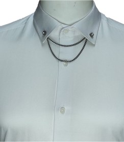 Resim Elegante Cravatte Zincirli Gömlek Yaka Iğnesi 