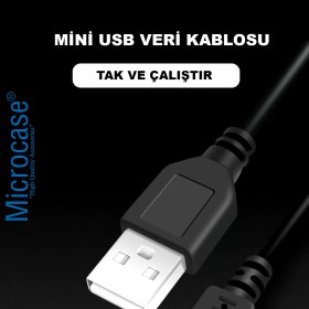 Resim Microcase Mini USB Data Şarj Kablosu Kamera Mp3 Mp4 Ps3 Radyo Navigasyon Şarj Kablosu Piramit Uç 200CM AL4784 