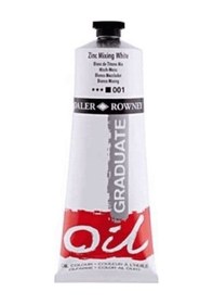Resim Daler Rowney Graduate Yağlı Boya 38Ml 001 Zinc Mixing White 