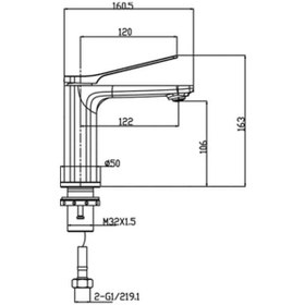 Resim Fontana Fh-0115 Lavabo Bataryası Siyah 