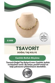 Resim OSMANLI DEĞERLİ TAŞ Sertifikalı Tsavorit Doğaltaş Kolye 6 Mm, M596 