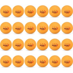 Resim Yaozixa 24 Adet 3-yıldızlı Antrenman Tenis Topu, İyi Zıplama, Plastik, Eğitim/spor Okulları İçin, Turuncu 