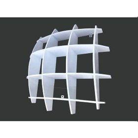 Resim Evimeaksesuar Uzay Kitaplık Duvara Monte Tamamı Mdf Beyaz Lake Boyalı 