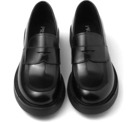 Resim Prada Sport Siyah Erkek Penny Mokasen 