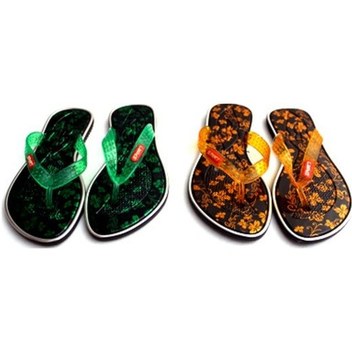 Kaymaz Taban Renkli Ikili Havuz,Deniz,Plaj Kız Çocuk Terlik (471478502)