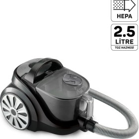 Resim Arzum FL493 Felix Pegno Cyclone Filtreli 2,5 lt Toz Torbasız Elektrikli Süpürge,899W,HEPA Filtre,Gri 