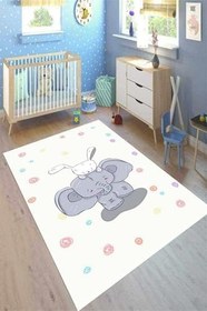 Resim Prezzo Punto Kaymaz Dot Tabanlı Yıkanabilir Antibakteriyel Dijital Baskı Çocuk Halısı, CK-10025C-PNT-100X200 
