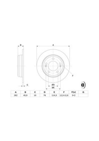 Resim Hyundai Elantra 1.6 2011-2020 Bosch Arka Disk 262mm 2 Adet 