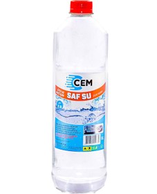 Resim CEM OTO CAM SUYU Cem Car Care Saf Su Ütü Ve Akü Suyu 1 Lt (ÜRETİM YILI 2024) 