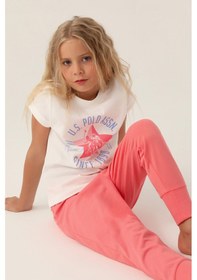 Resim U.s. Polo Assn Lisanslı Starry Krem Kız Çocuk Pijama Takımı 5274-43268 Krem 