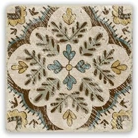 Resim Oscar Stone Decor Doğaltaş Baskılı Bardak Altlığı Tile Desen 10 Cm X 10 Cm - Stone Coaster Dsn66-1 
