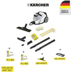 Resim Karcher Kärcher Sc 5 Easyfix Iron Plug 2200W 4.2 Bar Buharlı Temizlik Makinesi - Ütü Bağlantılı, Maksimum Hijyen & Profesyonel Güç 
