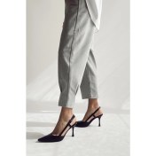 Resim Nope21 Camellia Siyah Deri Stiletto 
