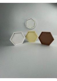 Resim Altıgen Saksı Altlığı Silikon Kalıp 