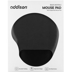 Resim Addison 300521 Bileklik Destekli Siyah Mouse Pad 