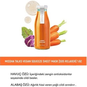 Resim Missha Talks Vegan Squeeze Sheet Mask Hassas Ciltler içinKarşıtı Vegan Yaprak Maske - Sos Relaxer 