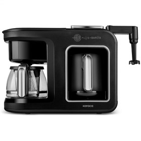 Resim Karaca Hatır Plus Barista 6 In 1 Latte Cappucino ve Közde Türk Kahvesi Makinesi Black Silver 