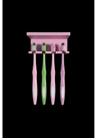 Resim Pembe Yapışkanlı Çok Amaçlı Diş Fırçası Jilet Jiletlik Asacağı Askılığı Askılık Diş Fırçalık Banyo Organizer 