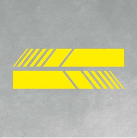 Resim Bak Karıştır Yan Ayna Şerit Sticker Sağ-sol 20x3 Cm Sarı Renk 