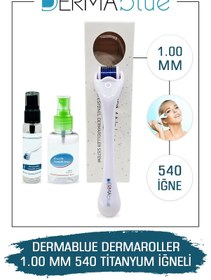 Resim Dermablue 1.00mm Dermaroller 540 Titanyum Iğneli Orijinal Derma R 